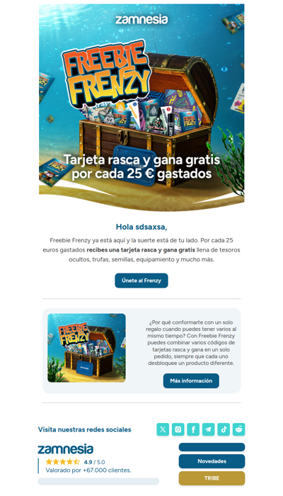 Freebie Frenzy ya está aquí…😍