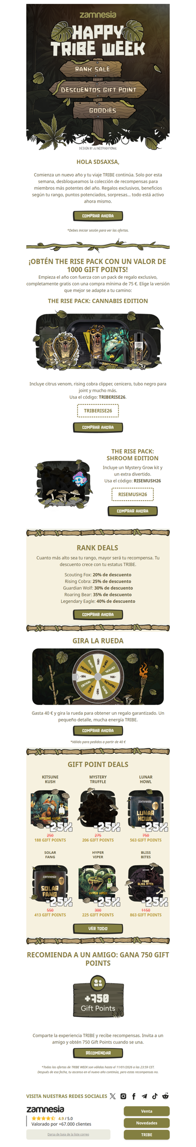 Nuevo año. Nuevas recompensas: TRIBE Week ya está aquí🥂