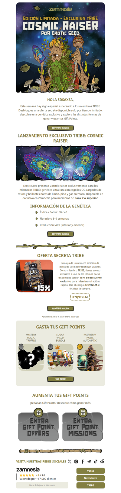 Una oferta secreta TRIBE te está esperando