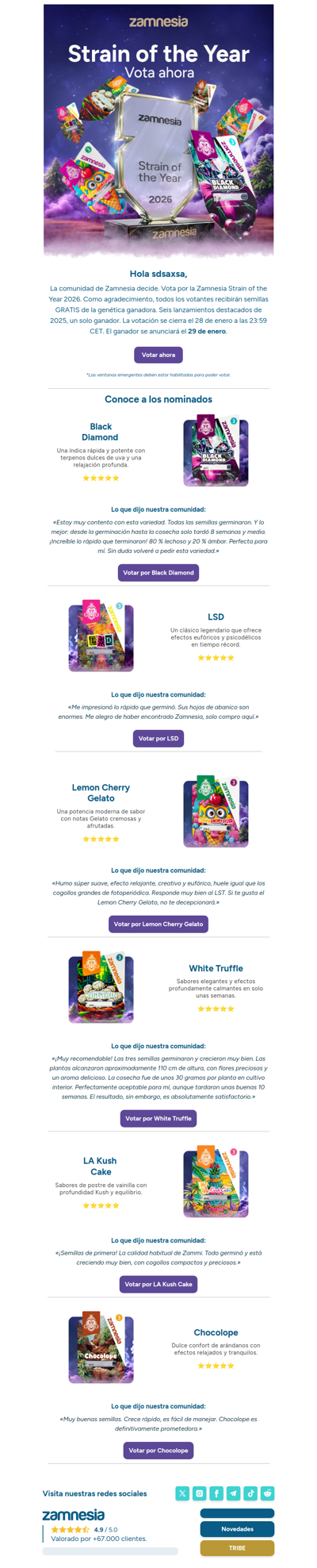 Zamnesia Strain Of the Year 2026