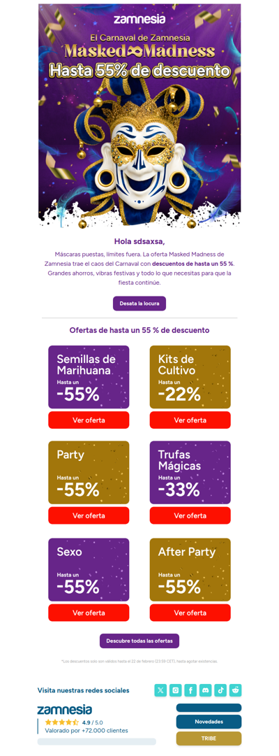 Empieza la fiesta con Masked Madness de Zamnesia