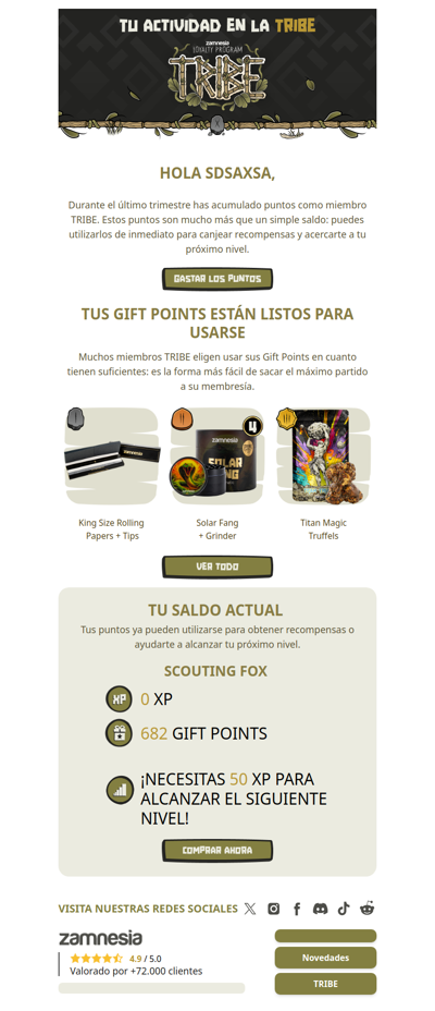 Esto es lo que puedes hacer con tus TRIBE Gift Points