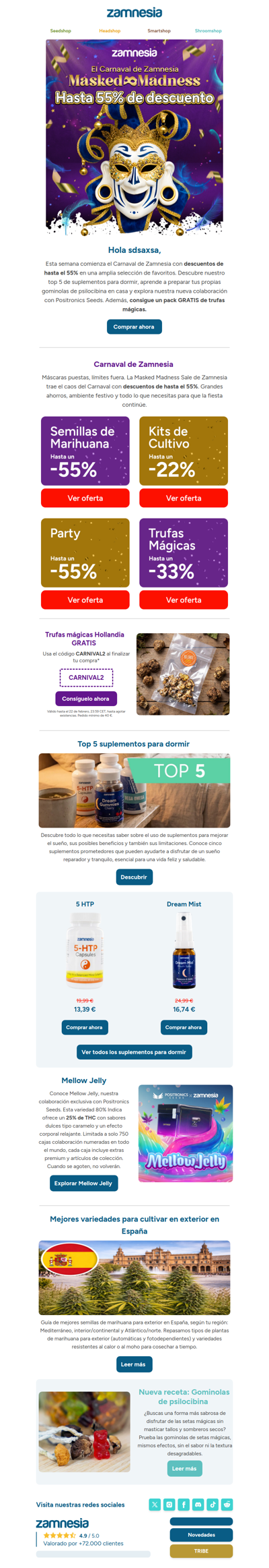 Carnaval de Zamnesia: -55%🎉