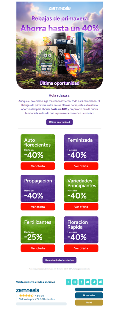 Última oportunidad para ahorrar hasta un 40%