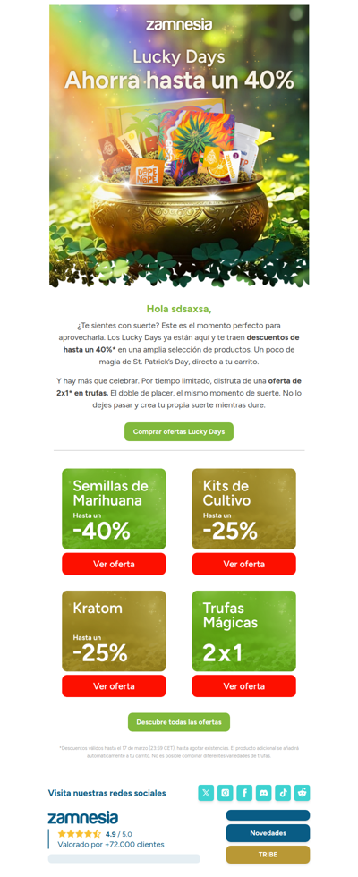 Lucky you, nuestros Lucky Days ya están en vivo