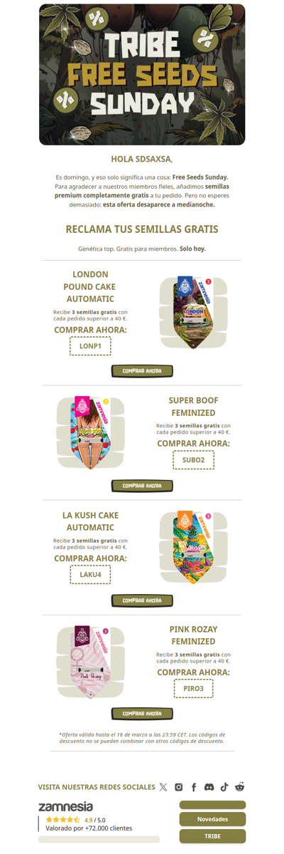 Solo para miembros: reclama tus semillas gratis con cualquier pedido hoy