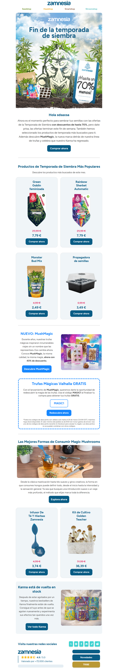 Las ofertas de Sowing Season con 70% de descuento terminan este fin de semana 🌱