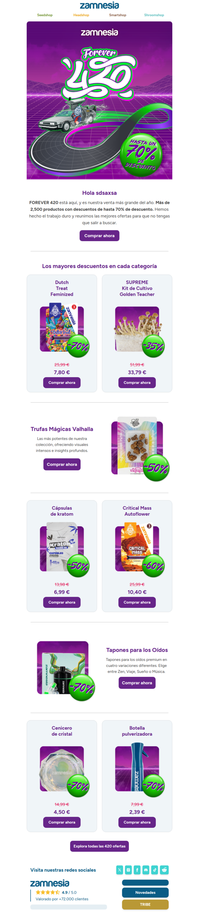 70% de descuento. Lo decimos en serio. Compruébalo tú mismo.