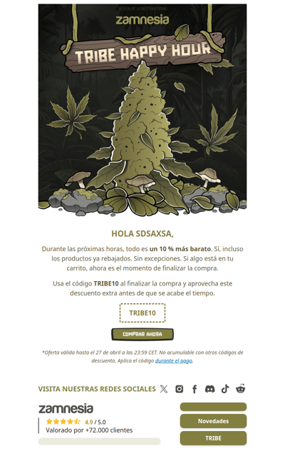 10 % extra de descuento: solo esta noche 🌙