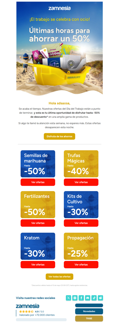 Últimas horas: hasta -50% de descuento⏰