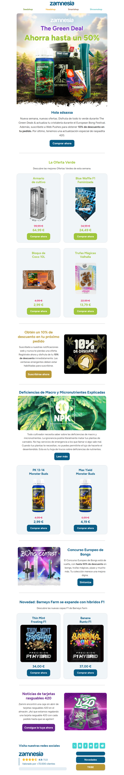 Hasta un 50% de descuento: The Green Deal ya está aquí