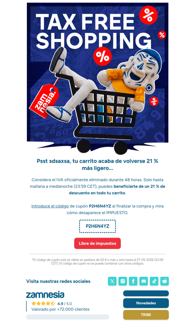 48 horas de compras libres de impuestos 😵‍💫