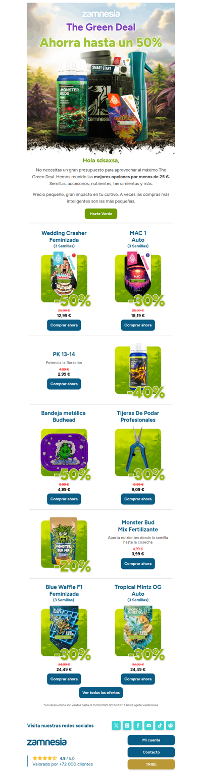 💸 Green Deal: lo mejor por menos de 25 €