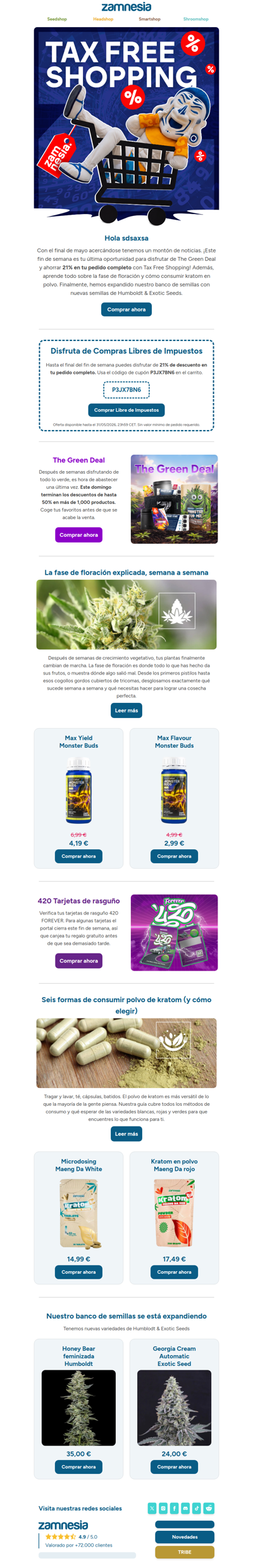 50% de Réduction Bientôt Terminé & Tout Sur les Graines & le Kratom