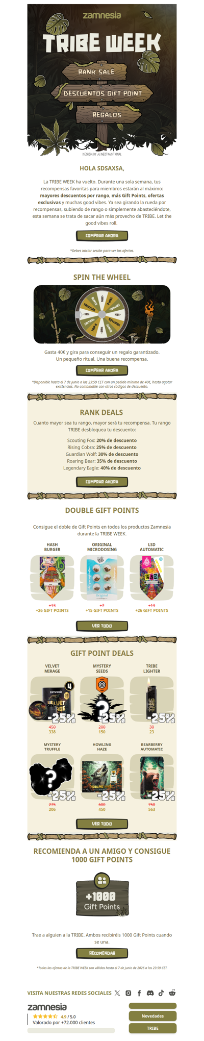 Comienza la TRIBE WEEK: Good Vibes & Big Rewards😎