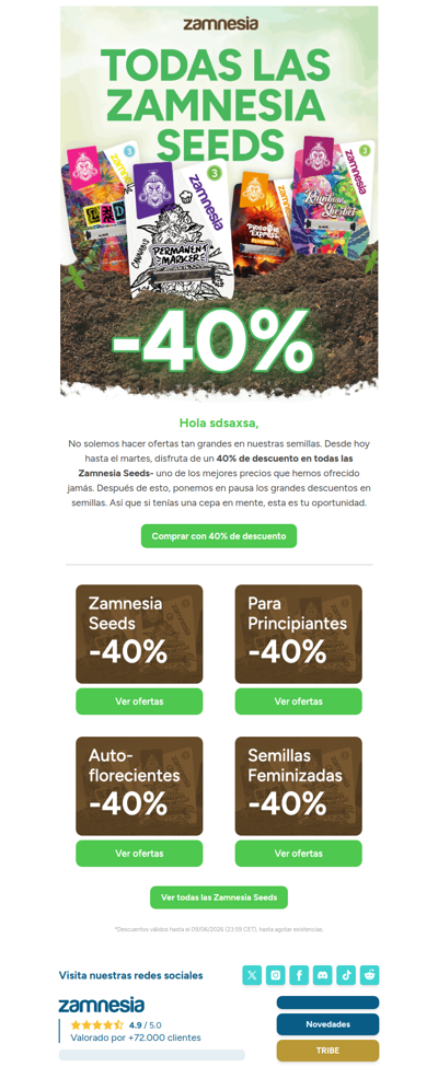 Una de nuestras mayores rebajas de semillas hasta la fecha