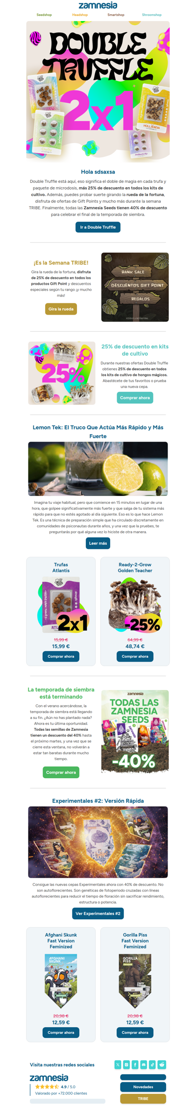 ¡Es la hora del Double Truffle! 2x1 en todas las Truffles y Microdosing