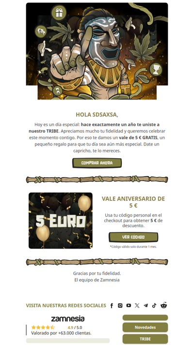 1 Año de TRIBE ¡Gracias por tu fidelidad!