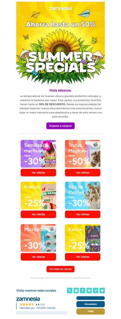Ofertas de verano: ¡Ahorra hasta un 50% DE DESCUENTO! ☀️
