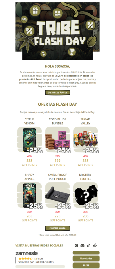 Solo 24 horas: 25 % de descuento en todos los productos Gift Point 🔥
