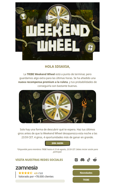 Tu Weekend Wheel acaba de mejorar 🎡