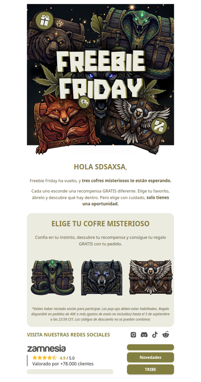 Elige un cofre. Descubre tu regalo GRATIS 🎁