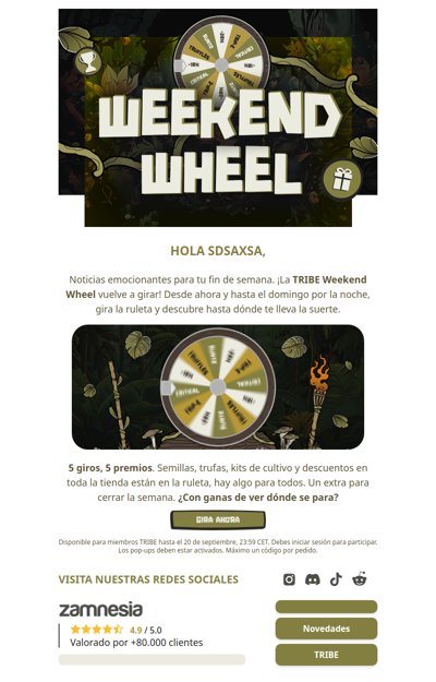 🎡Weekend Wheel ha vuelto🎡