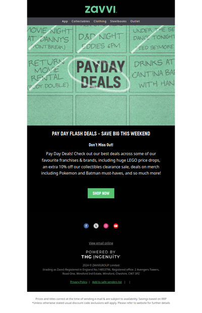 Payday Deals - Treat Yourself This Weekend!