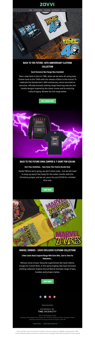 Back to the Future 40th Anniversary Clothing Range - Available Now!