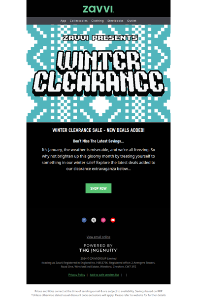 Zavvi's Winter Sale - More MASSIVE Offers Added!