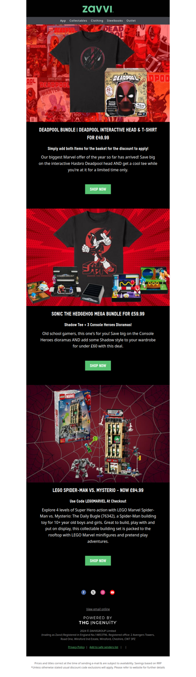 HUGE Daily Deals! Deadpool & Sonic The Hedgehog Bundles