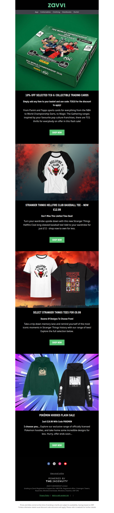 ⚡Flash Deals End Soon ⚡ 10% Off TCG ⚡ Stranger Things + Pokemon Clothing Price Drops