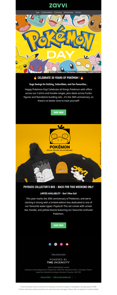 🔥POKÉMON DAY DEALS 🔥 Huge Savings On Clothing, Collectibles & More!