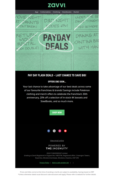 Pay Day Deals End Soon - Last Chance To Save BIG!