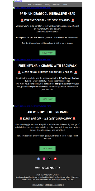 🚨 Deadpool Interactive Head only £49.99 + Ultimate K-pop Demon Hunters Bundle!