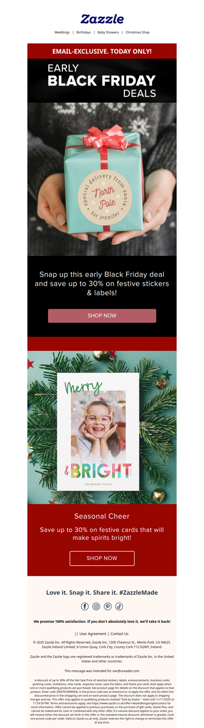 Save Up to 30% on Stickers & Labels