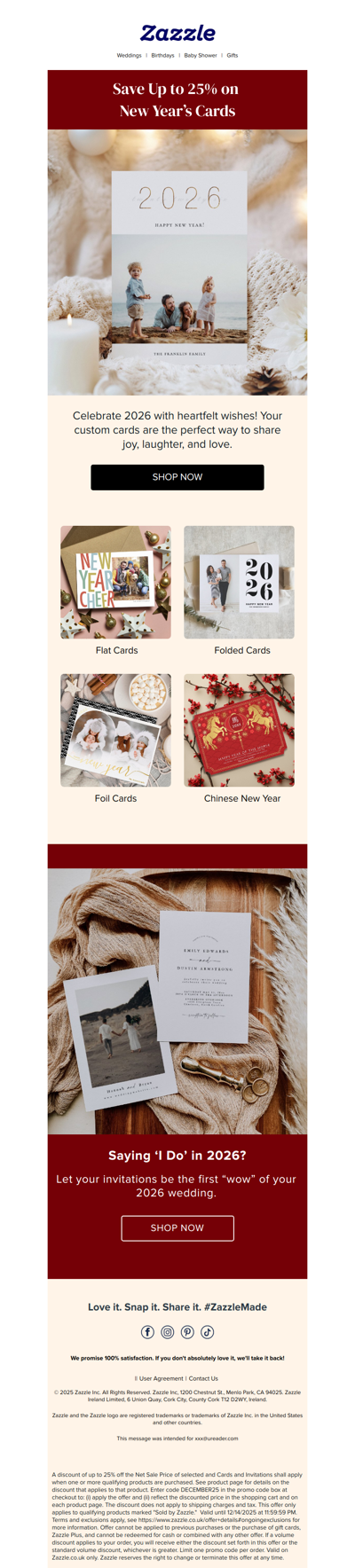 Missed the Christmas cutoff? New Year’s cards to the rescue!