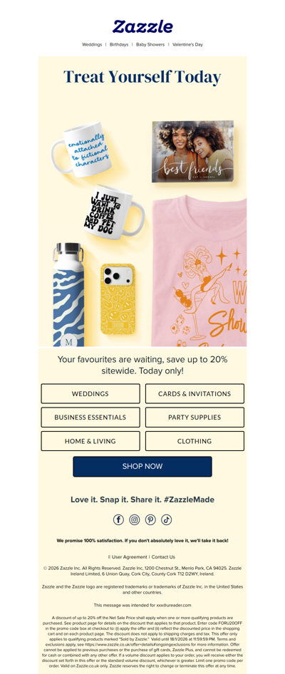 Save Up to 20% Off Everything You Love 💛