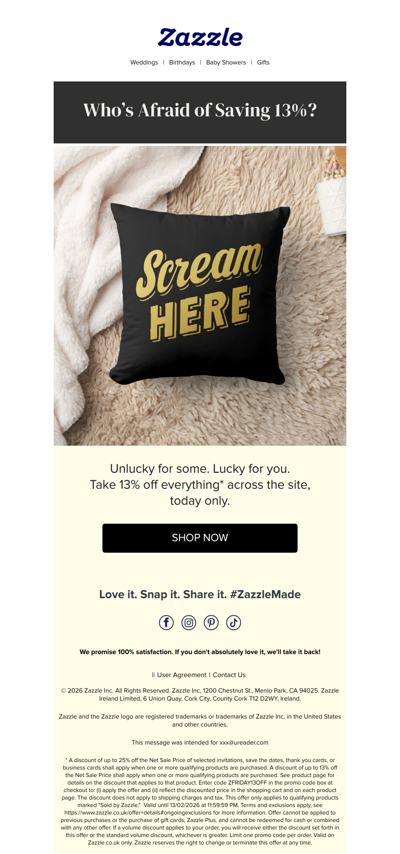 A Lucky Twist on Friday the 13th 🖤