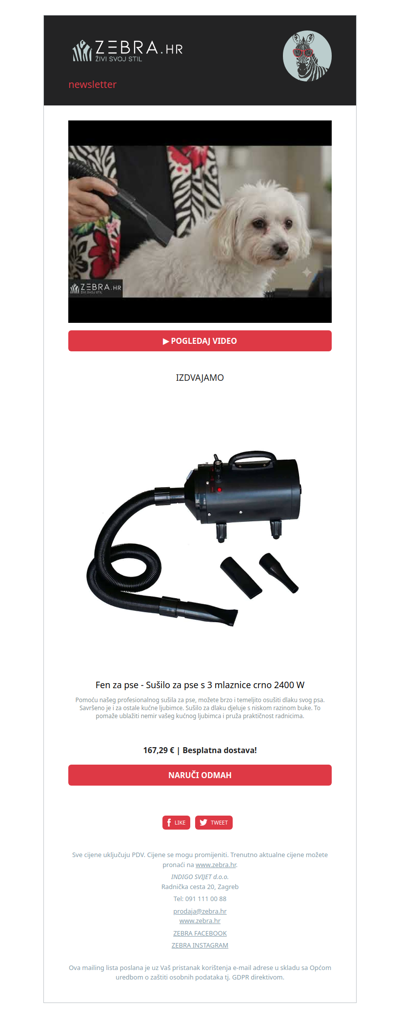 🐩Fen za pse 2400W – profesionalno rješenje za mokre šapice