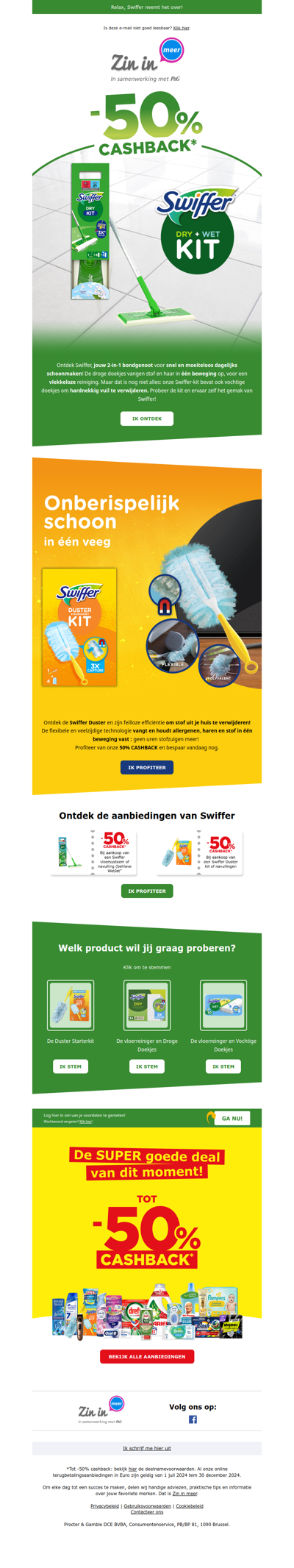 Krijg nu 50% korting op Swiffer startsets