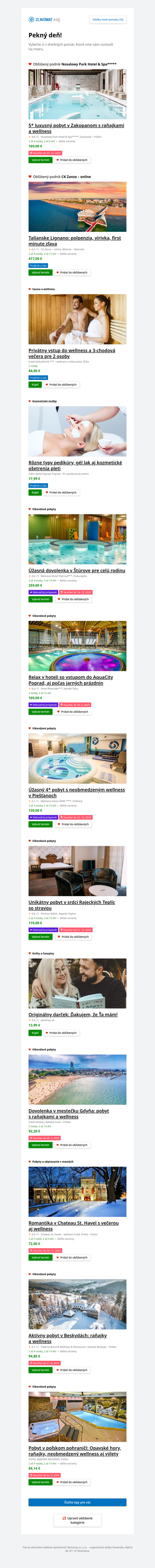 Váš obľúbený podnik má novú akciu: 5* luxusný pobyt v Zakopanom s raňajkami a wellness