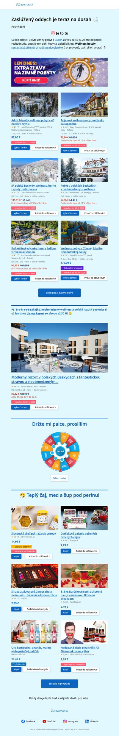 😭 Už LEN dnes: Chyťte si EXTRA zľavu na zimný pobyt