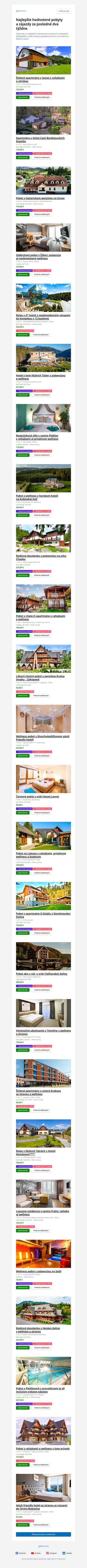 Najlepšie ponuky za posledné dva týždne ★ Štýlové apartmány v Jasnej s raňajkami a vírivkou