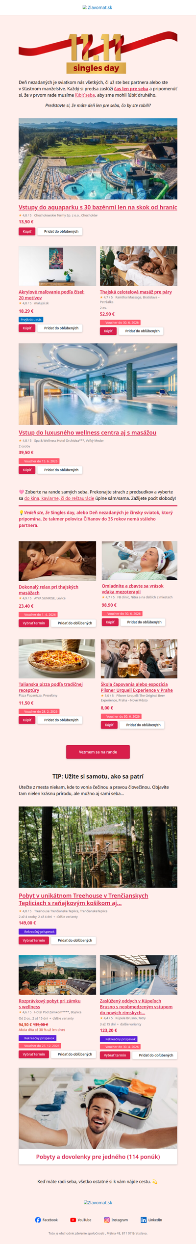 Deň nezadaných? Oslávte ho po svojom 💖