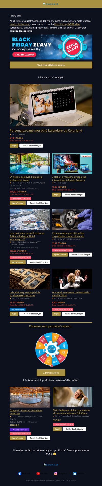 Vaša obľúbená ponuka práve zlacnela