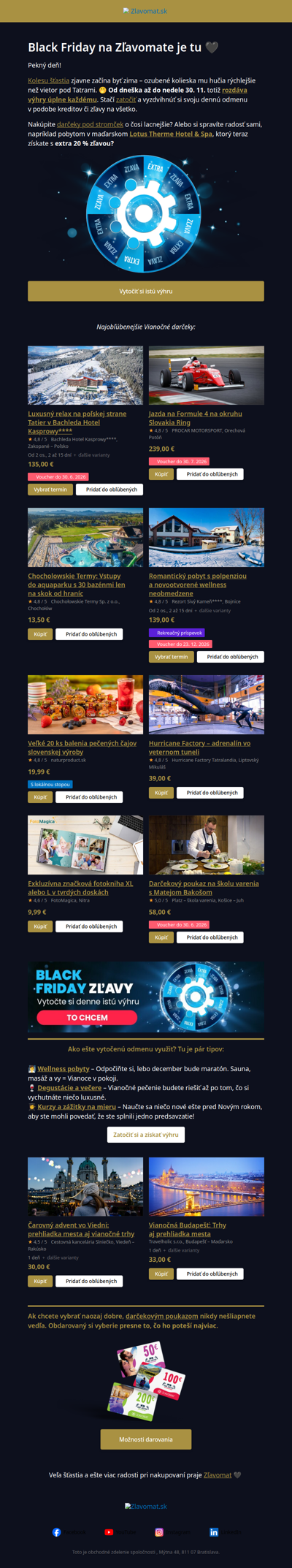 Black Friday prináša týždeň 100% výhier 🤑