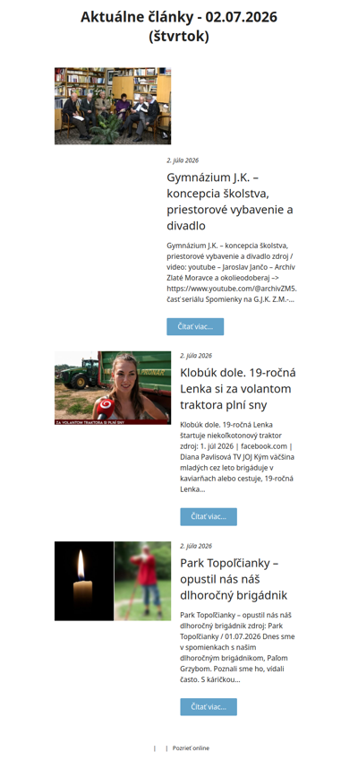 Opustil nás, GJK ZM, 17 ročná Lenka