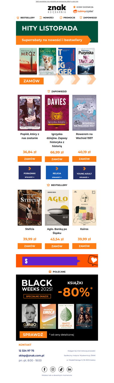 Sprawdź, co się czyta w listopadowe wieczory 📚🍂