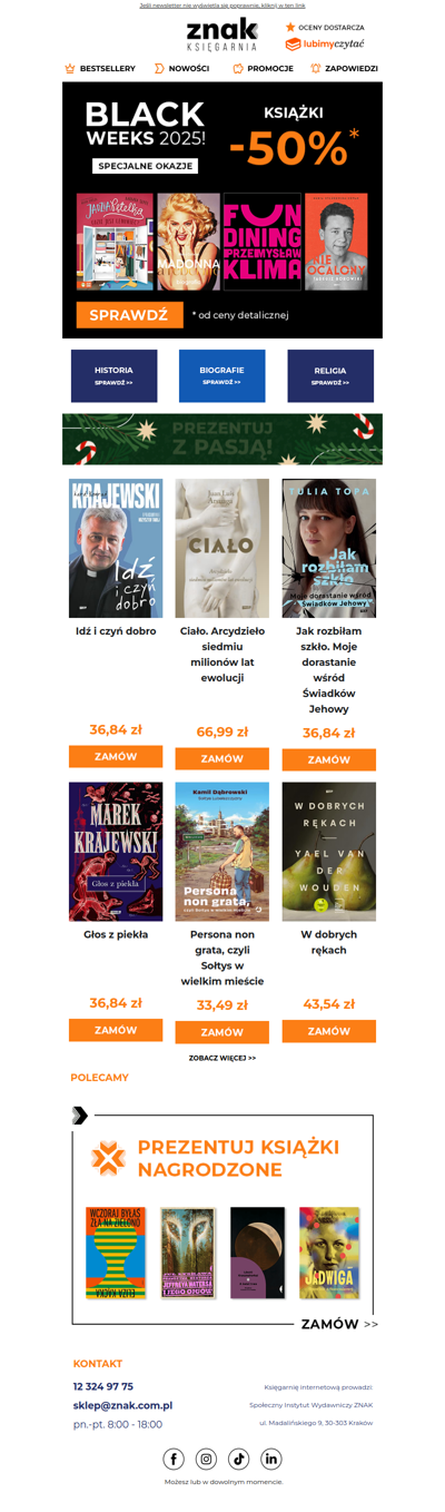 Czas na nowe okazje! Książki -50% 📚⚫